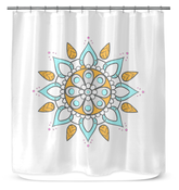 Zen Mandala Stone Texture Shower Curtain - Beyond T-shirts